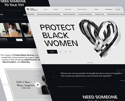 Protect Black Women - Webdesign clean design donate foundation minimal protect protect black women ui uiux ux uxui web web design website website design