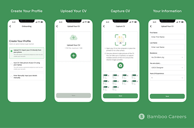 Bamboo Careers - Onboarding careers design hr jobs onboarding seach ui ux