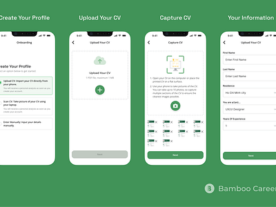 Bamboo Careers - Onboarding careers design hr jobs onboarding seach ui ux