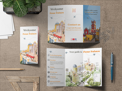 Travel flyer and brochure design ai brochure flyer illustration mockup photoshop ui