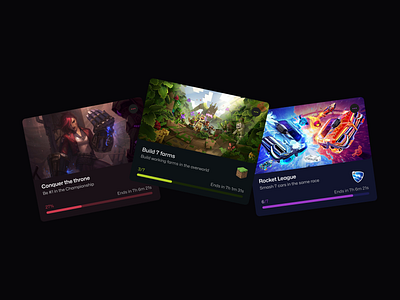 Gaming cards - UI Design accessibility components design gaming cards gaming components landing page product design ui ui design ux ux design