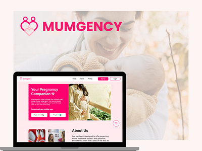 MUMGENCY | Landing Page design graphic design healthcare landingpage logo pregnancy ui uiux ux webdesign