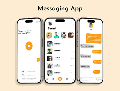 Messaging App-Practice challenge design figma messaging app mobile app practice ui ui design