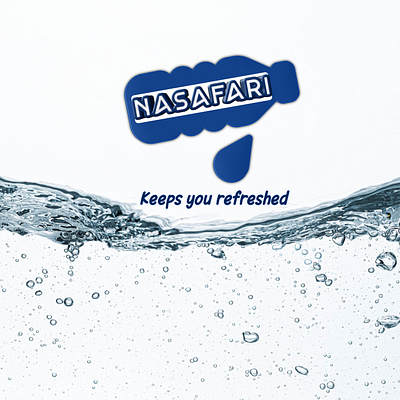 3D LOGO DESIGN OF NASAFARI BOTTLE WATER 3d branding graphic design logo