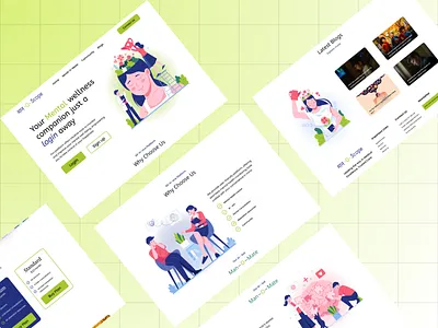 Man-O-Scope | Landing Page design healthcare landingpage mentalhealth ui uiux webdesign