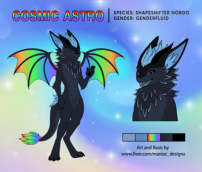 Nordragon Mini Ref Sheet Completed For Cosmic Astro @ Fiverr artcommission artcommissionopen artistonfiverr characterdesign commissionart commissionsopen creativeart customart digitalart furryart furryartist illustration maniac designz nardo nardo ref sheet nardragon stickerdesign