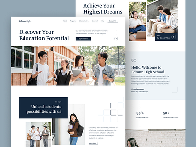 EdmunHigh – Senior High School Website edmunhigh educationdesign figma design figmatemplate school development school web design schoolwebsite senior high school ui inspiration ui show case ui trends uiux user friendly design webdesign
