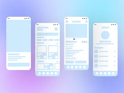 Wireframe Design For Ecommerce App app ecommerce ui ux wireframe