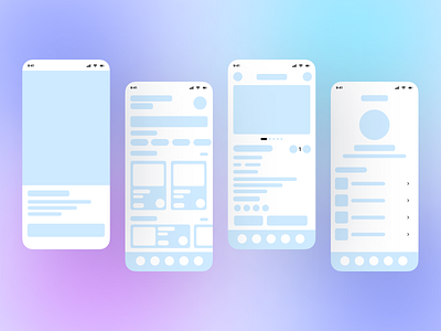 Wireframe Design For Ecommerce App app ecommerce ui ux wireframe