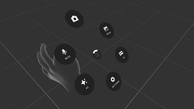 Spatial Pie Menu angular menu circular menu hand tracking interaction design microinteractions pie menu prototyping spatial computing spatial design spatial ui spatial ux unity 3d ux engineering virtual reality vr xr xr design