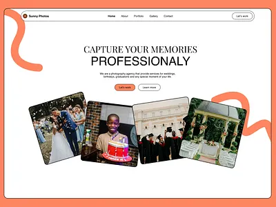 Photography portfolio website hero section branding design photography portfolio ui ui design uiux design ux design web design web inspiration