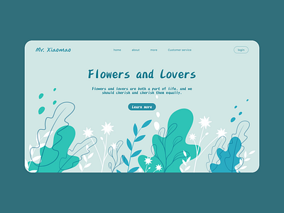 Flowers and Lovers design dynamic effects illustration interactive ue ui ux vector
