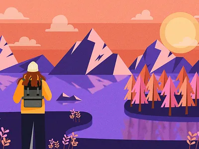 Looped animation of nature 2d animation adobe after effects loop animation motion graphics