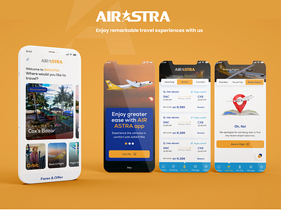 AirAstra Airlines | Flight Booking Application airastra mobile app app design app ui mobile app ux