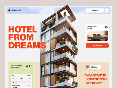 Website for a Hotel Brand design interface product service startup ui ux web website