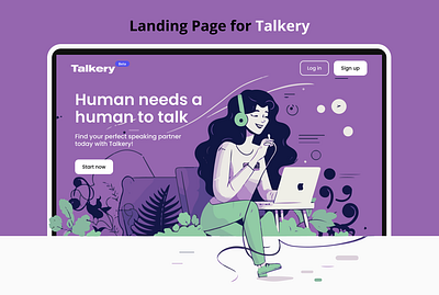 Talkery Landing Page Redesign landing page landingpage ui ux webdesign