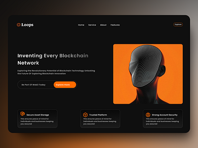 Blockchain Hero Section blockchain crypto design desktop desktop view hero ui