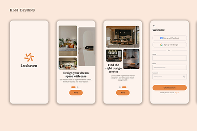 Luxhaven case study product design ui ux design