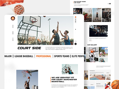 Basketball Website UX/UI Design basketball basketballcommunity creativedesign figma figmadesign landingpage sportstech sportswebsite tech ui uidesign uxresearch uxuidesign webdesign