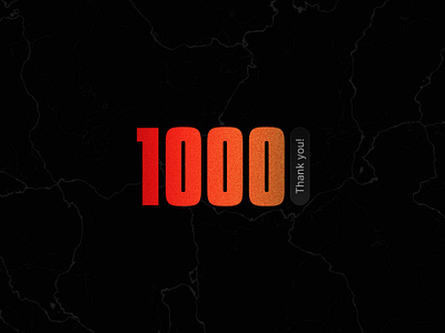 1000 Followers. Thank You for Your Support! 1000followers branding designcommunity graphicdesign logo logodesign thankyou