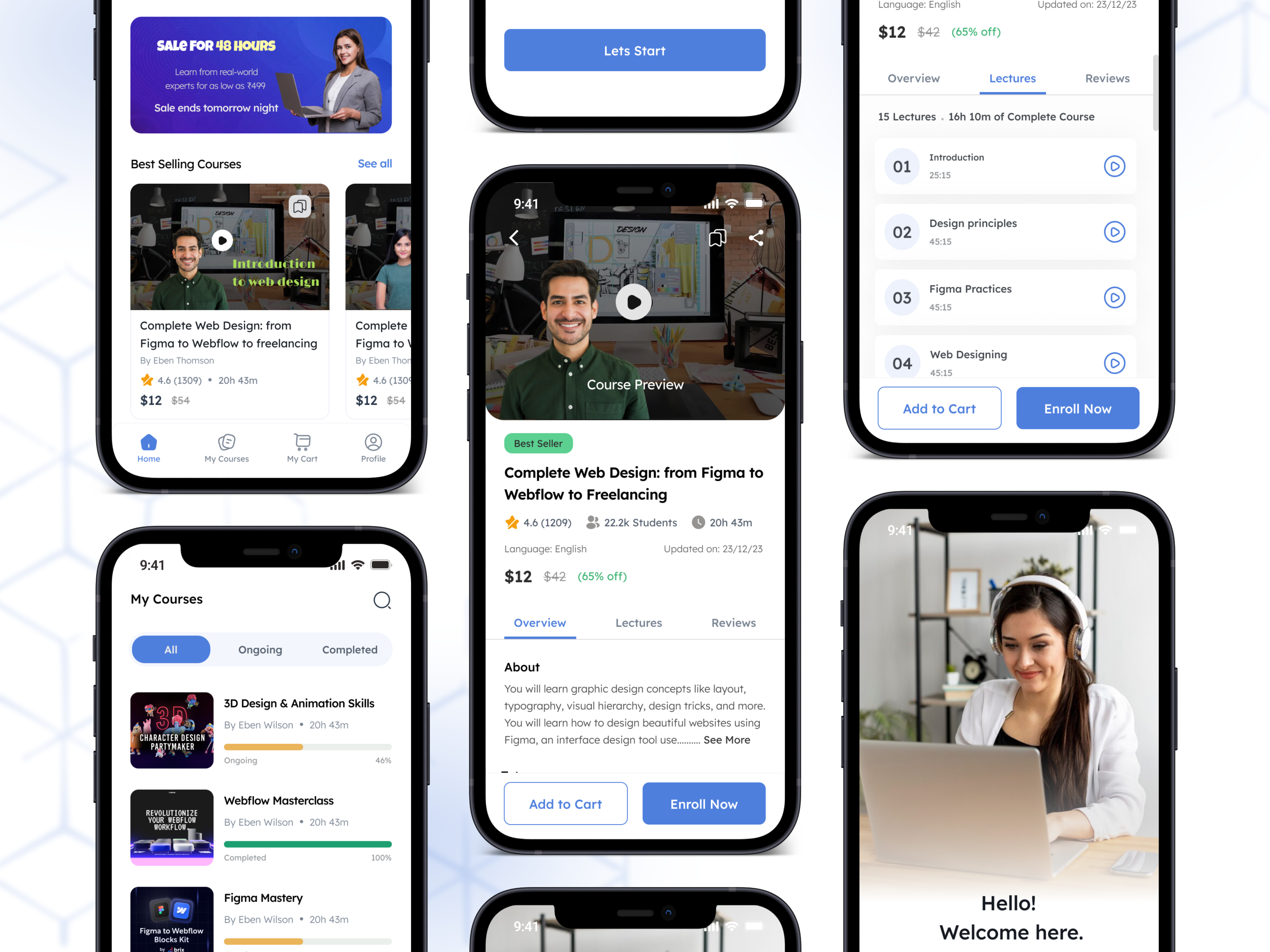 E-Learning App UI/UX Design by Metafic on Dribbble