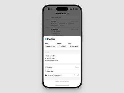 Schedule App app calendar mobile modal planning schedule ui