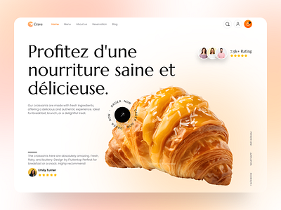 Food Ordering Website Design croissant fastfood fastfood website fluttertop food website food website design foodorder fresh food landing page onlinefood onlinefoodapp restaurant landing page ui uiux user experience user interface web web design website website design