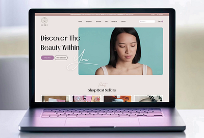 Skincare Products Website Design beauty beauty clinic beauty product cosmetics cosmetology creative ecommerce facial fashion home page design landing page makeup personal care shop skin skincare skincare website uiux web design website