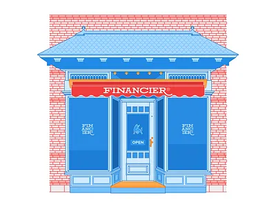 An illustration for the Financier Coffee artwork coffee coffeeshop design graphic design illustration vector