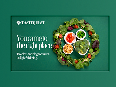 Taste Quest Wholesome Dining for Wellness One Pager visual appeal