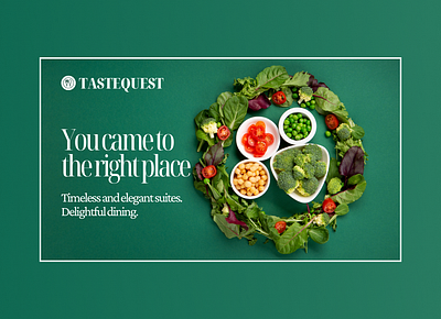 Taste Quest Wholesome Dining for Wellness One Pager visual appeal