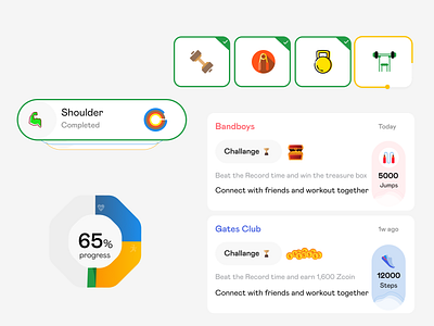 Some cool components with their Illustrations made by me app branding design graphic design ui ux