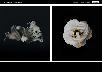 Web UI Design - Photography site ui