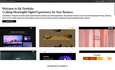 My Old Portfolio Website ui visual design web