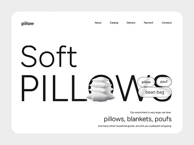 Pillow E-Commerce Website UI 2d after effects animation cart clean creative creative agency ecommerce furniture minimal motion graphics pillow store store ui design uiux ux design website website design website ui website ui design