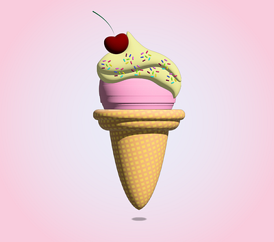 3D ice cream🍦 3d ai design icecream illustration