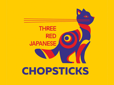 Three red Japanese chopsticks agency brand brandidentity branding company design font graphic design identity illustration logo logotype typography vector