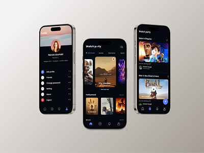 Streaming with video call amazon prime app app design branding design disney hotstar dribble graphic design mobile mobile app mobile app ui movie movie streaming netflix streaming app ui uidesign ux design video watch party