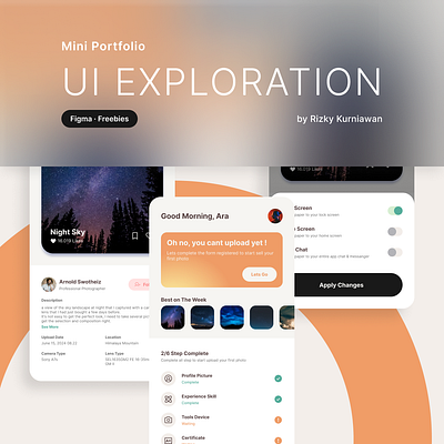 UI Design Exploration design minimal ui ui inspiration ui mobile ui ux ui ux design ux web design website design