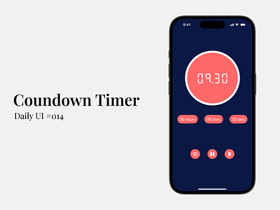 Countdown Timer - Daily UI #014 countdown timer daily ui figma mobile app design timer ui ui design uiux uiux design
