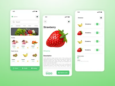 Creative Concept Grocery App UX|UI Design digital grocery.