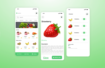 Creative Concept Grocery App UX|UI Design digital grocery.