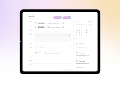 Design System for Healthcare SaaS - Therapist calendar