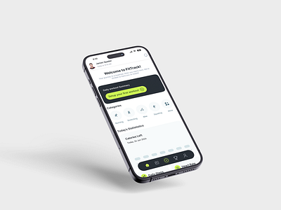 FitTrack Home design fitness fitness track fitness tracking home homeui sports ui ui design uidesign uiux design workout