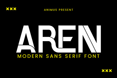 ARENN Modern Sans Serif Font black branding design elegant elegant font font graphic design illustration logo modern serif typface ui