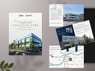 Brochure Branding Signage branding brochure deck design graphic design illustration layout luxury mock up modern office presentation print real estate realestate signage vector