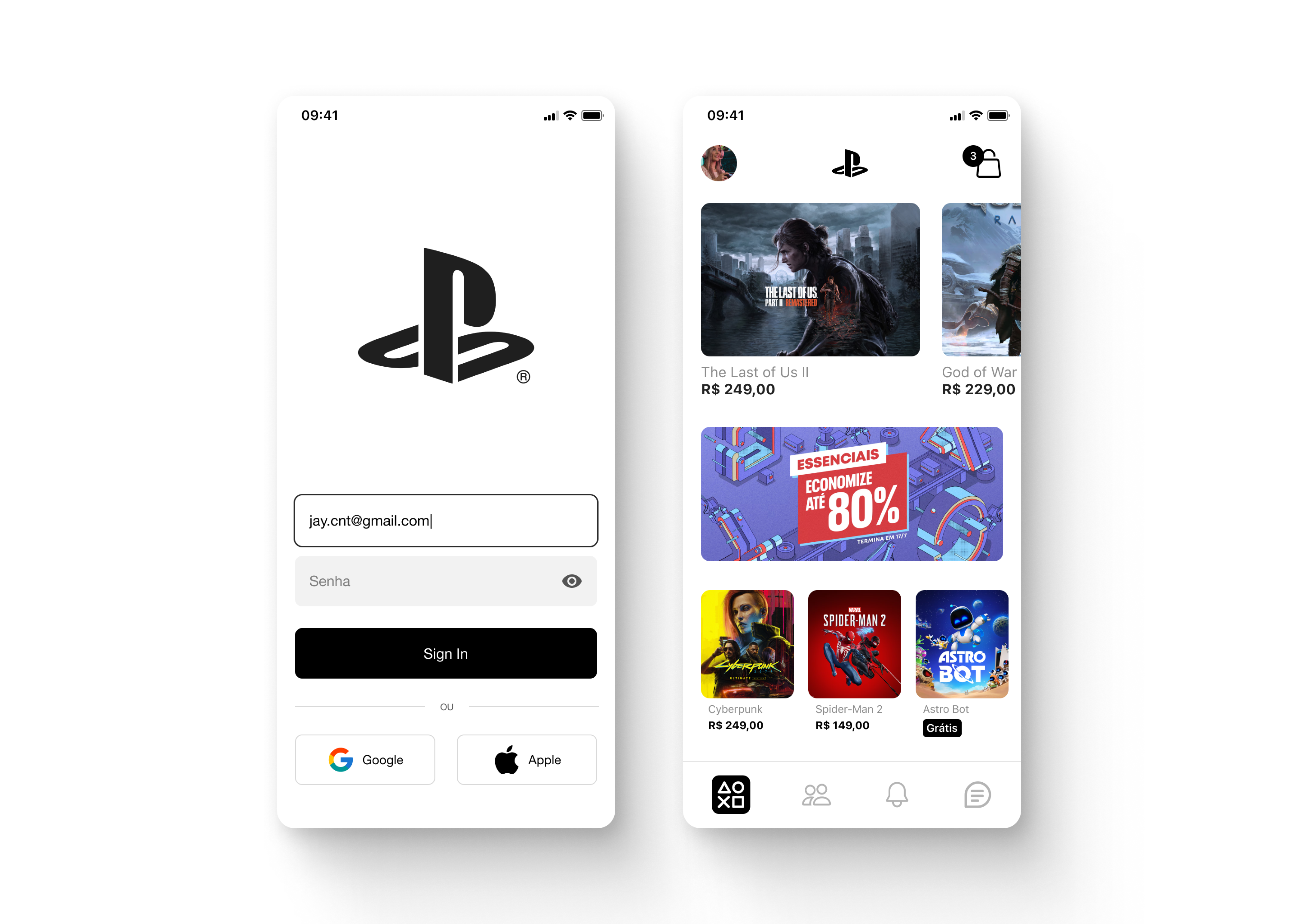 Playstation App - Dark