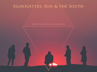 Album Cover - Silhouettes, Sun & The South album cover art branding concept design graphic design illustration pakistan photography print punjab south sun sunset travel typography