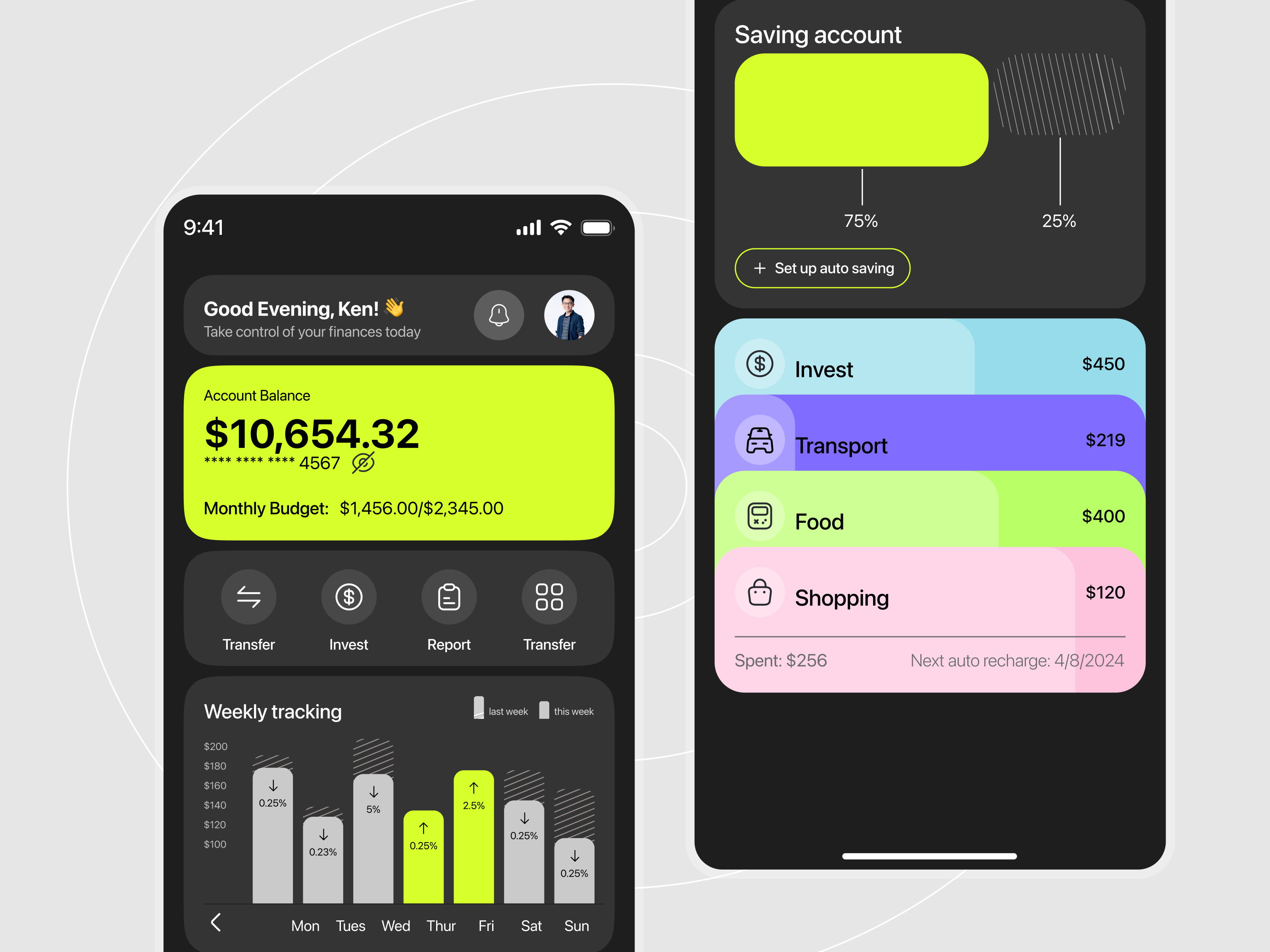 Example of E Wallet Financial Mobile App Design