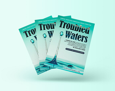 Water Poster Design advertisement branding concept design editable poster flyer flyer mockups free flyer mockup free flyer template graphics design marketing minimal poster design poster idea social media design troubled waters typography water water flyer water poster